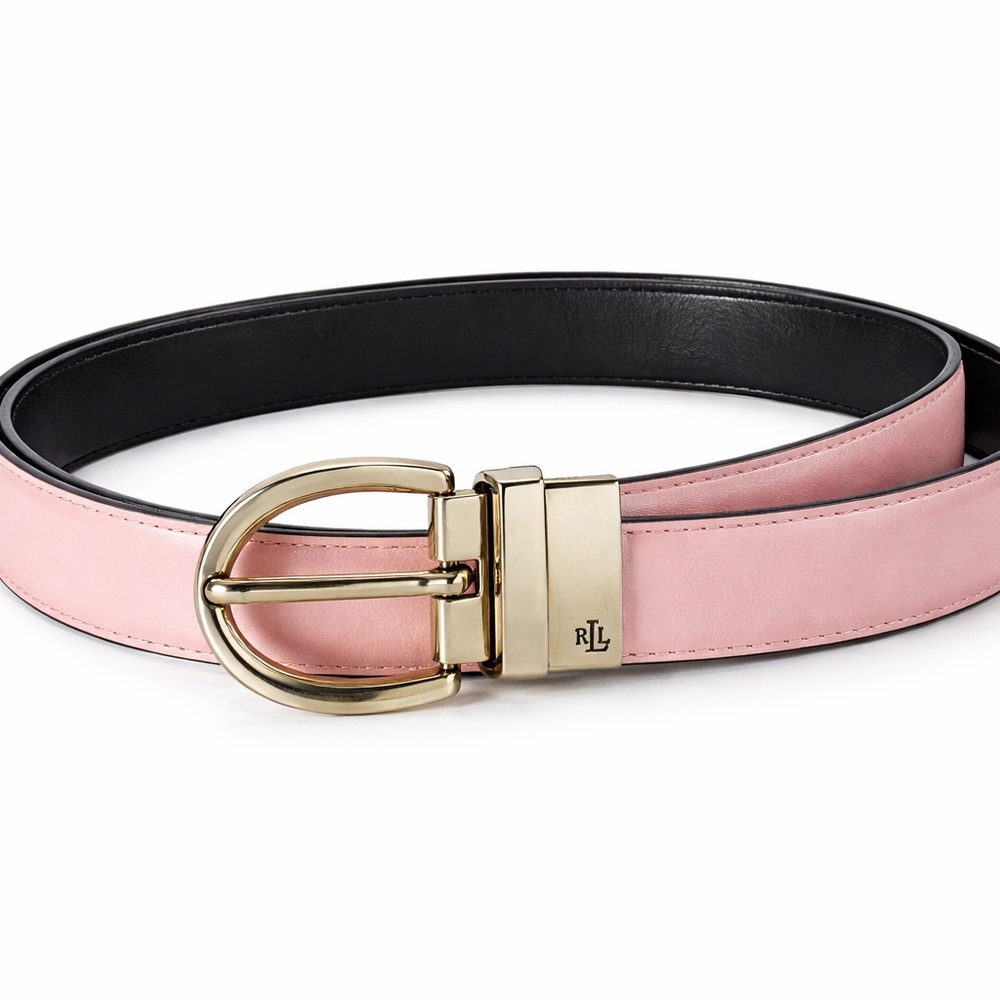 Ralph Lauren  Leather Belt with Silver Buckle